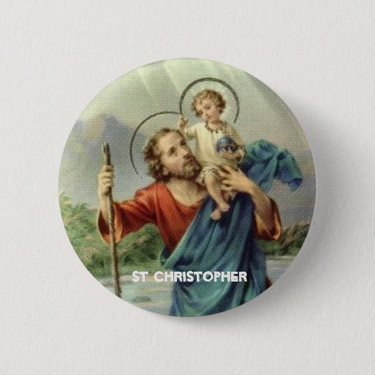 St- Christopherknopf Button (Vorderseite)