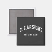 St. Clair Shores Michigan MI Magnet (Vorderseite/Rückseite)