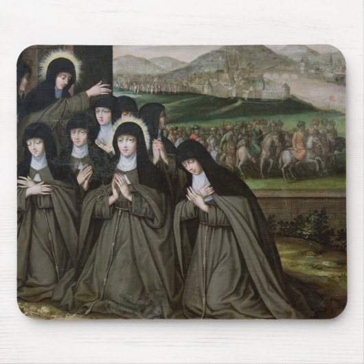 St. Claire mit ihrer Schwester, Agnes und Nonnen Mousepad (Vorne)