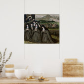 St. Claire mit Schwester, Agnes und Nonnen Poster (Küche)