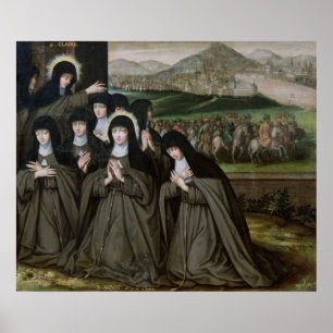 St. Claire mit Schwester, Agnes und Nonnen Poster