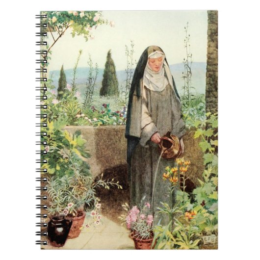 St. Clara von Assisi bewässert Blumen (M 065) Notizblock (Vorderseite)