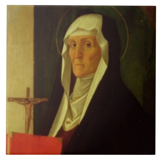 St. Clare, c.1485-90 (Tempera auf Platte) Fliese (Vorderseite)