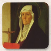St. Clare, c.1485-90 (Tempera auf Platte) Untersetzer (Vorderseite)