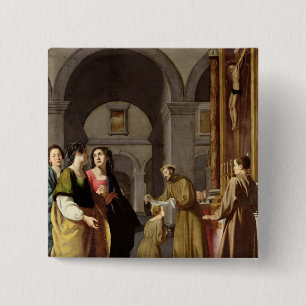 St. Clare, das den Schleier von St Francis Button