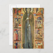 St. Clare mit Szenen aus ihrem Leben Postkarte (Vorne/Hinten)