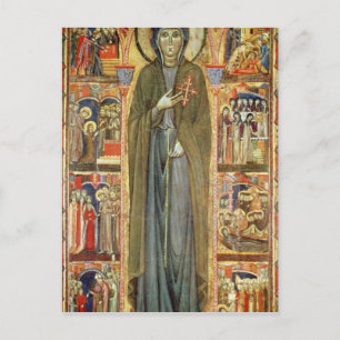 St. Clare mit Szenen aus ihrem Leben Postkarte