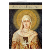 St. Clare of Assisi Fest Day Card auf Italienisch (Vorne)