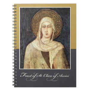 St. Clare of Assisi Festtag Segnungen Notizblock