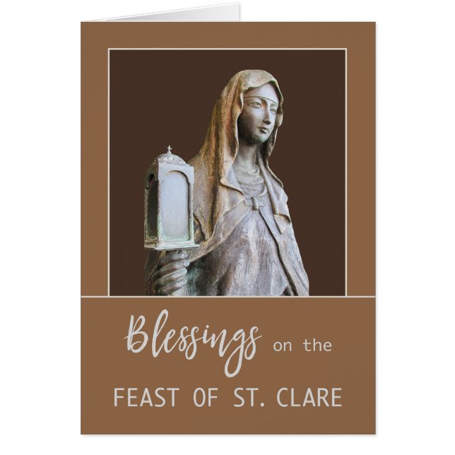 St. Clare of Assisi Holding Lattern Festtag (Vorne)
