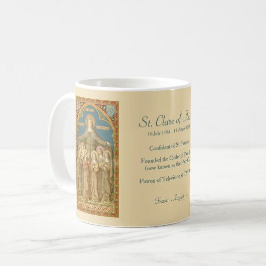 St. Clare of Assisi & Nuns (SAU27) Tasse 2.2a Kaff (Vorderseite Links)
