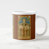 St. Clare of Assisi & Nuns (SAU27) XL Kaffee Tasse (Rechts)