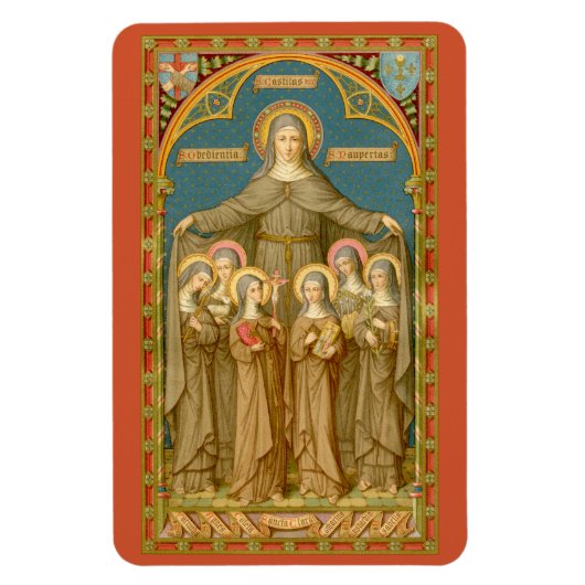 St. Clare of Assisi & Nuns (SAU 027) Magnet (Vertikal)