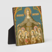 St. Clare of Assisi & Nuns (SAU 027) Square Fotoplatte (Vorderseite)