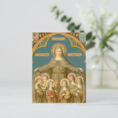 St. Clare of Assisi & Nuns (SAU 027b) Postkarte (Stehend Vorderseite)
