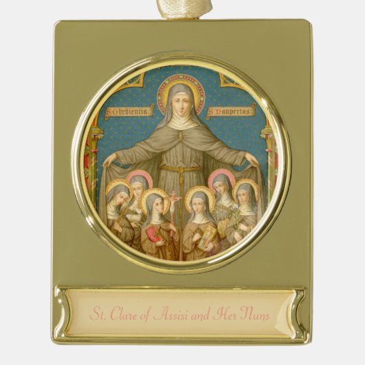 St. Clare of Assisi & Nuns (SAU 27) Banner-Ornament Gold (Vorderseite)