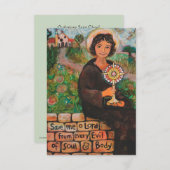 St. Clare of Assisi Prayer Card (Vorne/Hinten)