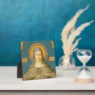 St. Clare of Assisi (SAU 027) 5,25"x5,25" Square Fotoplatte