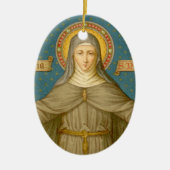 St. Clare of Assisi (SAU 027) Keramik Ornament (Vorne)