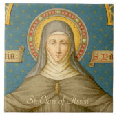St. Clare of Assisi (SAU 027) Keramik Tile 1 Fliese (Vorderseite)