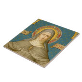 St. Clare of Assisi (SAU 027) Keramik Tile 1 Fliese (Seite)
