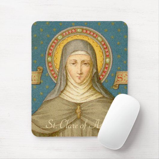 St. Clare of Assisi (SAU 027) Mousepad (Mit Mouse)