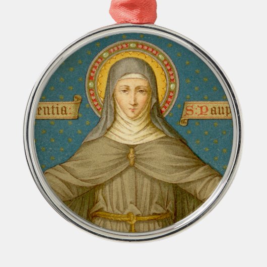 St. Clare of Assisi (SAU 27) Silbernes Ornament (Vorne)