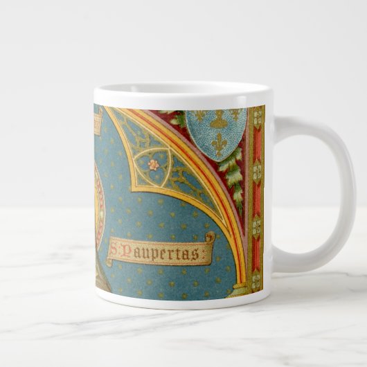 St. Clare of Assisi & Scrolls of Vows (SAU 027) XL Jumbo-Tasse (Rechts)