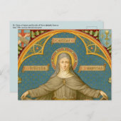 St. Clare of Assisi & Scrolls (SAU 027) Postkarte (Vorne/Hinten)