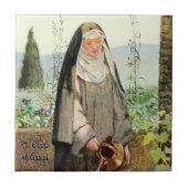 St. Clare of Assisi Watering Blume (M 065) Fliese (Vorderseite)
