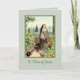 St Clare of Assisi Watering Blume (M 065) Karte