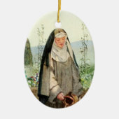 St. Clare of Assisi Watering Blume (M 065) Keramik Ornament (Vorne)