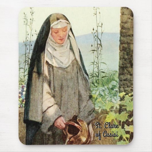 St. Clare of Assisi Watering Blume (M 065) Mousepad (Vorne)