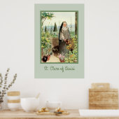 St. Clare of Assisi Watering Blume (M 065) Poster (Küche)