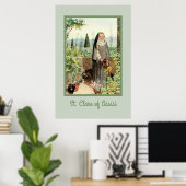 St. Clare of Assisi Watering Blume (M 065) Poster (Heimbüro)