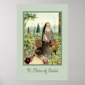St. Clare of Assisi Watering Blume (M 065) Poster (Vorne)