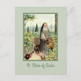 St. Clare of Assisi Watering Blume (M 065) Postkarte