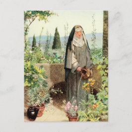 St. Clare of Assisi Watering Blume (M 065) Postkarte