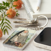 St. Clare of Assisi Watering Blume (M 065) Schlüsselanhänger (Vorderseite rechts)