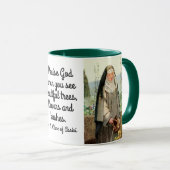 St. Clare of Assisi Watering Blume (M 065; Zitat) Tasse (VorderseiteRechts)