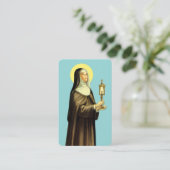 St Clare Prayer Card Visitenkarte (Stehend Vorderseite)
