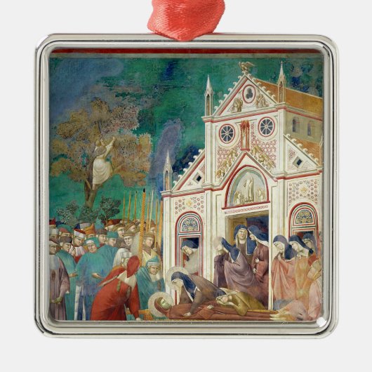 St. Clare umfaßt den Körper von St Francis Ornament Aus Metall (Vorne)