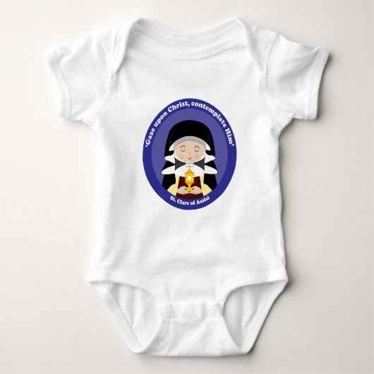 St. Clare von Assisi Baby Strampler (Vorderseite)