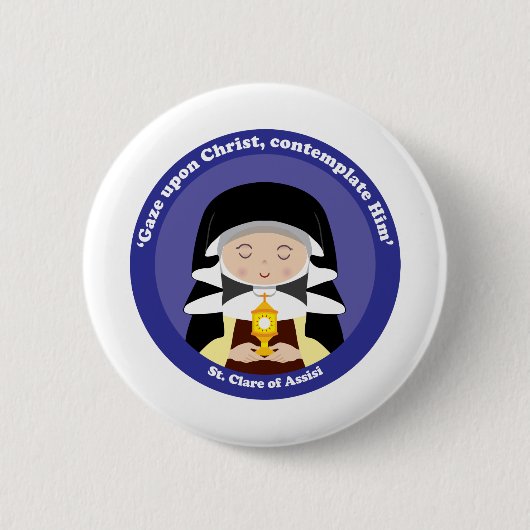 St. Clare von Assisi Button (Vorderseite)