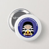 St. Clare von Assisi Button (Vorne & Hinten)
