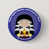 St. Clare von Assisi Button (Vorderseite)