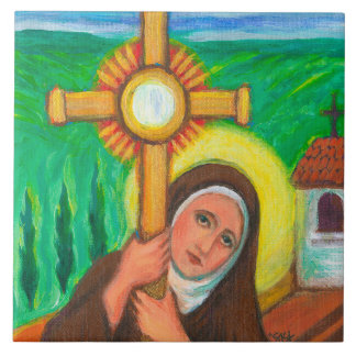 "St. Clare von Assisi " Fliese