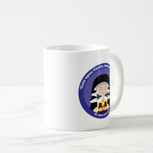 St. Clare von Assisi Kaffeetasse (VorderseiteRechts)