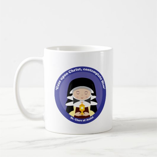 St. Clare von Assisi Kaffeetasse (Links)