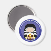 St. Clare von Assisi Magnet (Vorderseite/Rückseite)